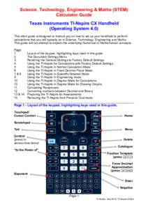 STEM Calculator Guide - TI Nspire OS4.0