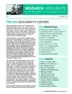 The NIA Demography Centers 2009