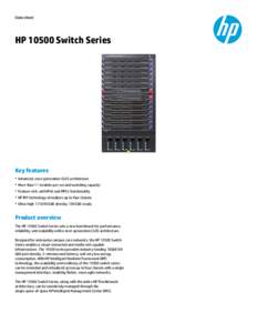 Data sheet  HP[removed]Switch Series Key features • Advanced, next-generation CLOS architecture