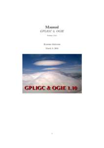 Manual GPLIGC & OGIE Version ¨ ger Hannes Kru