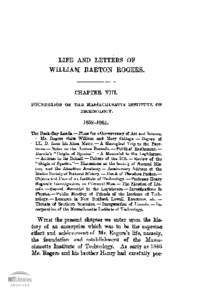LIFE AND LETTERS OF WILLIAM BARTON ROGERS. CHAPTER VIII. FOUNDATION OF THE MASSACHUSETTS INSTITUTE OF TECHNOLOGY.