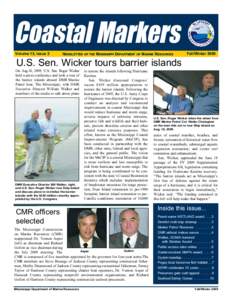 Coastal Markers Vol olume ume 13, Issue 2  NEWSLETTER