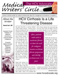 HCV Cirrhosis Is a Life Threatening Disease