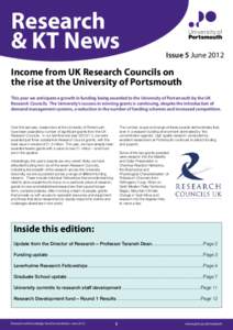 Research & KT News Issue 5 JuneIncome from UK Research Councils on