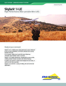 ELBIT SYSTEMS - UNMANNED AIRCRAFT SYSTEMS Unmanned Systems