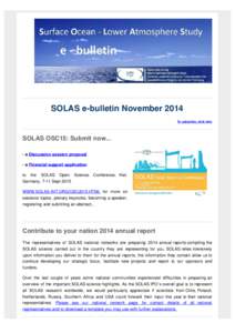 SOLAS e-bulletin Issue November 2014