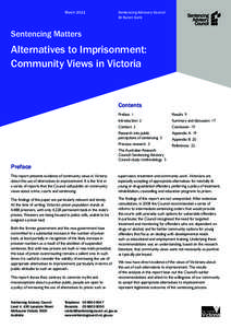 Alternatives to Imprisonment: Community Views in Victoria - PDF - 429KB - 24pp