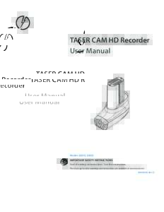 TASER CAM HD Recorder Operating Manual