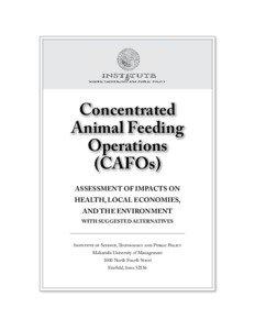 Concentrated Animal Feeding Operations (CAFOs) Assessment of Impacts on