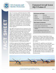 FACT SHEET  Unmanned Aircraft System