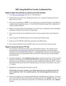sFTP Transmission Instructions - April 2012