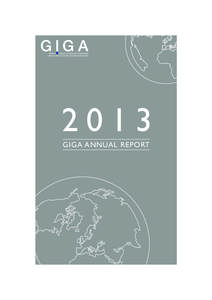 2013 GIGA ANNUAL REPORT GIGA ANNUAL REPORT 2013  GIGA