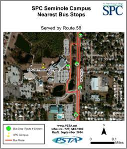 SPC Seminole Campus Nearest Bus Stops Served n by Route 58 58