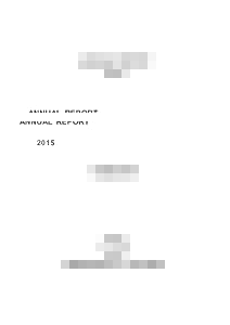 ANNUAL REPORT 2015 RESEARCH  UNIVERSITY OF CALICUT