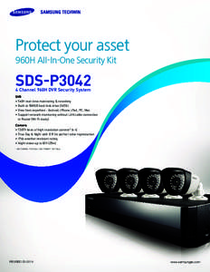Protect your asset 960H All-In-One Security Kit SDS-P3042 4 Channel 960H DVR Security System