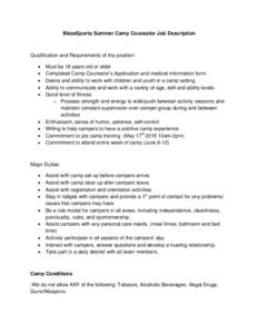 Microsoft Word - BlazeCamp Counselor Job Description