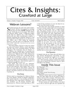 Cites & Insights: Crawford at Large Volume 1, Number 9: AugustISSN