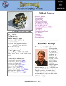 October 2015 The International CWops Newsletter Issue No. 69