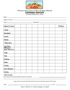 Microsoft Word - WAFDO Expense Report.doc