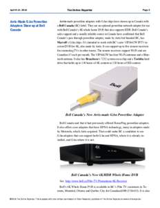 Computing / Technology / Television / Computer networking / Bell Canada / G.hn / Logical link control / 4K resolution / HomePlug / Power-line communication / Bell Fibe TV / HomePNA