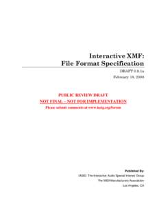 Interactive XMF Specification