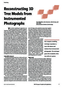 Rendering  Reconstructing 3D Tree Models from Instrumented Photographs