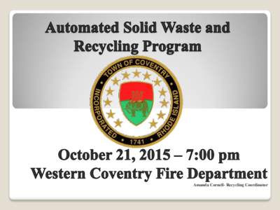 Automated Solid Waste and Recycling Program