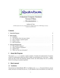 Quantum mechanics / Quantum computer / Quantum circuit / Qubit / Quantum gate / Quantum algorithm / Quantum information / One-way quantum computer / Quantum error correction / Quantum information science / Theoretical computer science / Applied mathematics