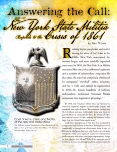 New York State Militia Crisis of 1861 R The  Responds to the