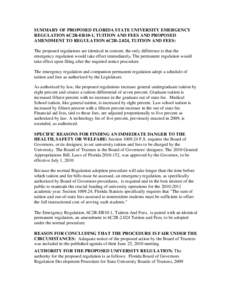 Proposed Florida State University Regulation 6C2-4