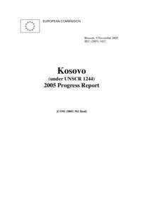 Kosovo - (under UNSCR[removed]Progress Report