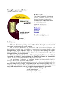 Descriptive geometry CD-Rom by Vlasta Szirovicza (2007)