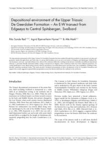Norwegian Petroleum Directorate Bulletin  Depositional environment of the Upper Triassic De Geerdalen Formation 21