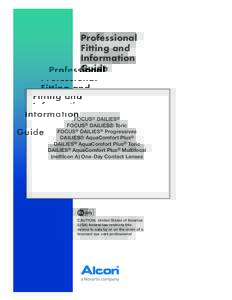 Professional Fitting and Information Guide  FOCUS® DAILIES®