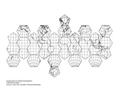 Equal-area Truncated Icosahedron; Polyhedral Globe; Source: John Parr Snyder’s Personal Software 