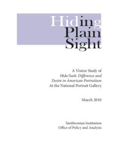 Hiding Plain Sight A Visitor Study of Hide/Seek: Difference and Desire in American Portraiture