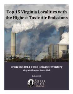 Top 15 Air Polluting Localities in Virginia