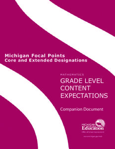 Michigan Focal Points  Core and Extended Designations MATHEMATICS