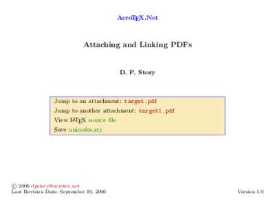 Attaching and Linking PDFs