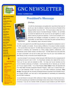 GNC NEWSLETTER SPRING / SUMMER ISSUEGNC Executive Board