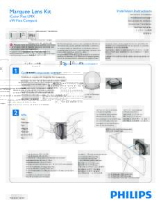 Marquee Lens Kit  Installation Instructions Instructions d’installation Installationsanweisungen
