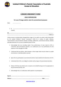 Microsoft Word - Consent-indemnity form-adult.docx