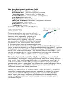 Microsoft Word - Blue Ridge Reptiles and Amphibians Guild done.doc