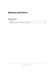 Glossary and terms Table of contents 1 Glossary........................................................................................................................ 2 2 Appendix. Semantics of the Pronto CCF format....