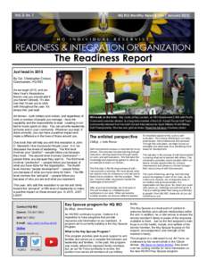 Vol. 2. Iss. 1  HQ RIO Monthly News & Info | January 2015 The Readiness Report Just lead in 2015