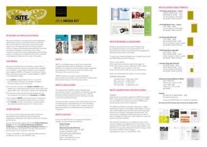 Museums Australia Victoria Insite magazine 2016 media kit