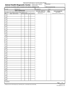 General Submission Form Continuation Page