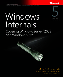 Foreword by Ben Fathi Corporate Vice President, Windows Core Development, Microsoft Corporation 5  Windows