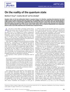 On the reality of the quantum state