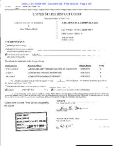 Case 1:14-crKBF Document 269 FiledPage 1 of 9 AO 245B (RevI) .Judgment in a Criminal Case Sheet I